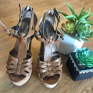 Tan ALDO Platform Heels